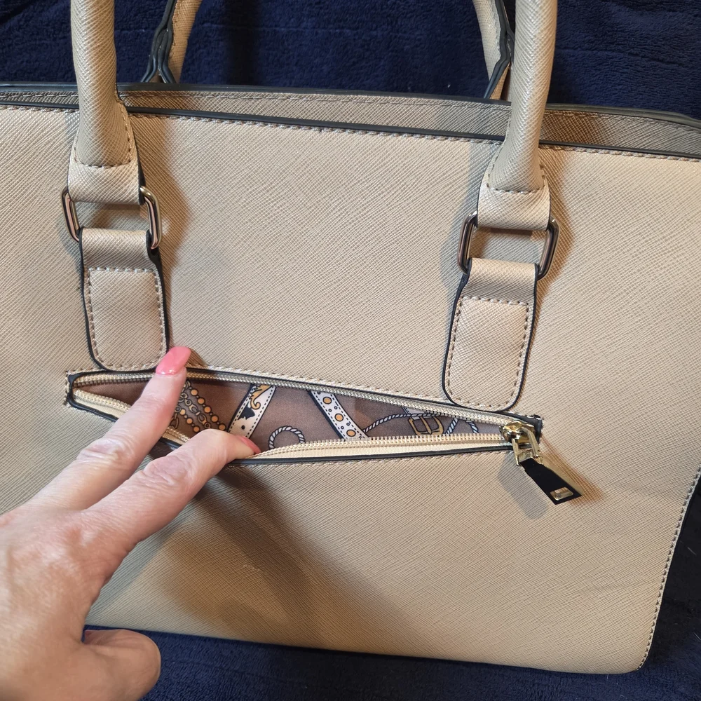 Classic Tan Top-Handle Satchel